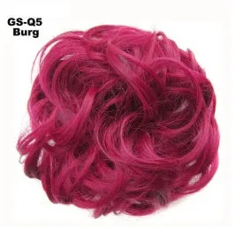 Fluffy drawstring curly hair bun ring set in 1B style with chemical fibre construction, popular in Europe Japan South Korea for women
