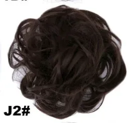 Fluffy drawstring curly hair bun ring set in 1B style with chemical fibre construction, popular in Europe Japan South Korea for women