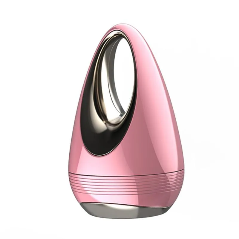 Facial beauty instrument with magnetic booster, ABS plastic, 70x45x45mm, pink and white