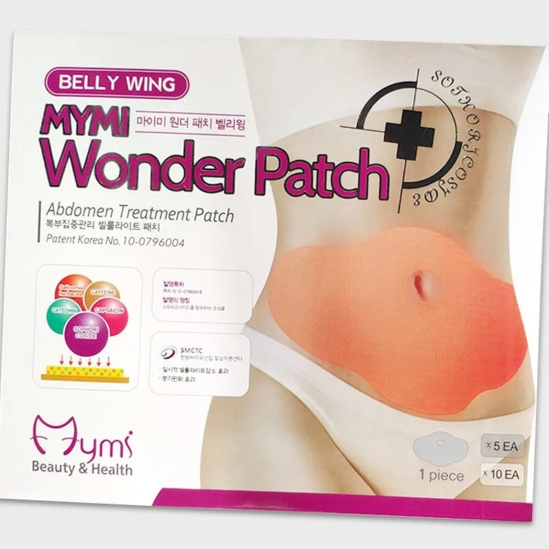 Box of five non-woven fabric Wonder Slim Patches measuring 31.5 x 19.4 cm for body contouring