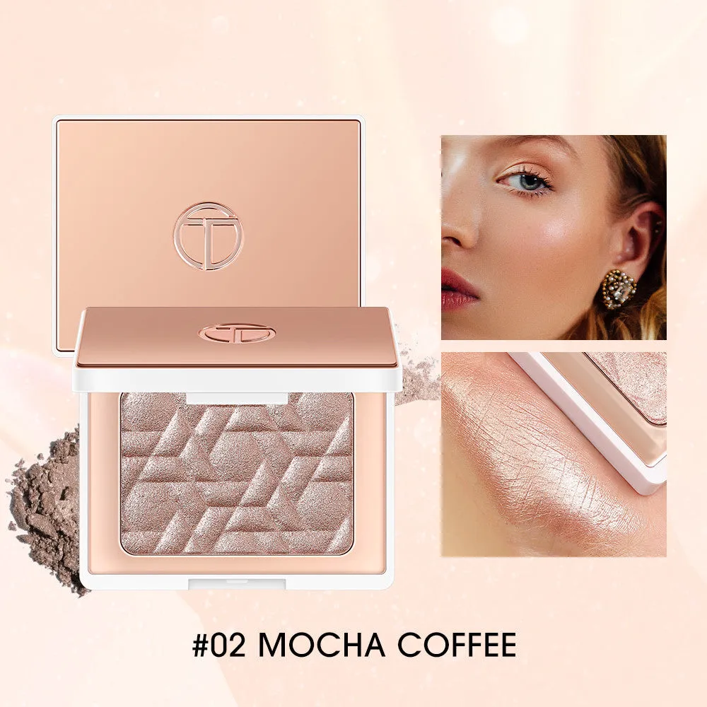 Star Shattered Glitter Highlighter Face Makeup Blush Palette 81g White Rose Series three shades