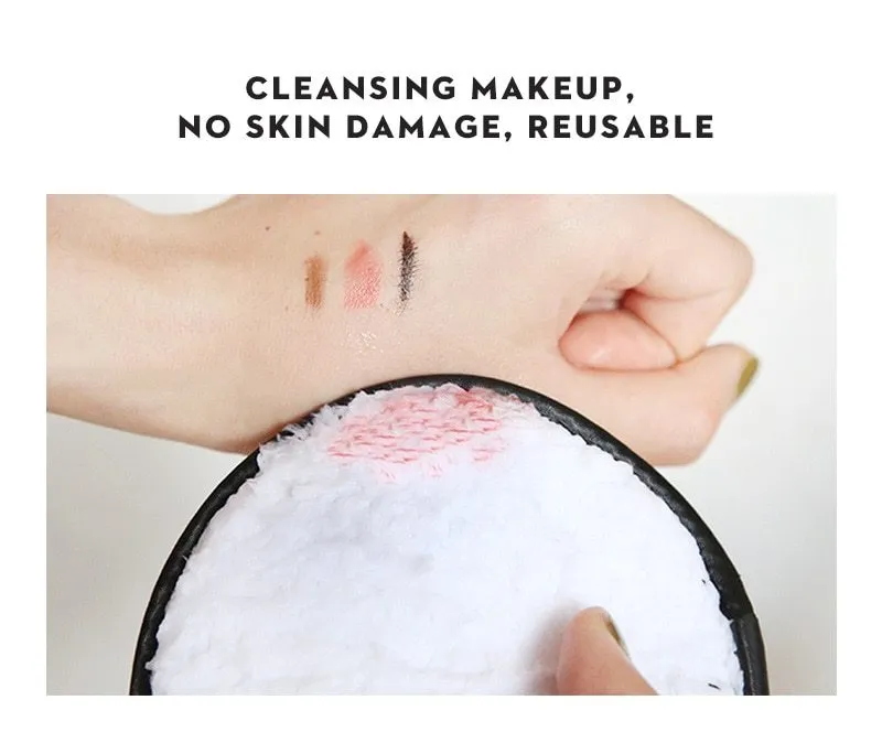 Clear water makeup puff in white, pink, and brown synthetic sponge, 12cm diameter