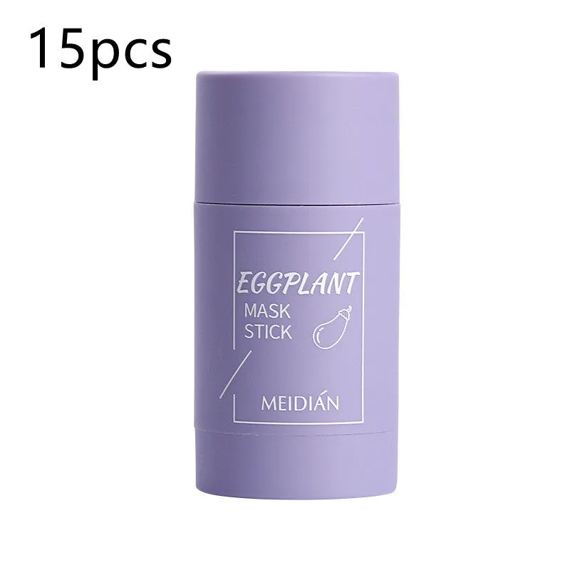 Solid mud mask stick in green colour for oil control and deep cleansing, 40g