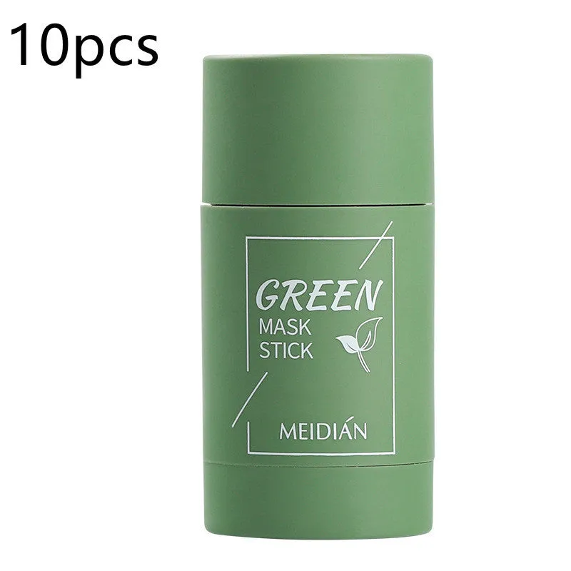 Solid mud mask stick in green colour for oil control and deep cleansing, 40g