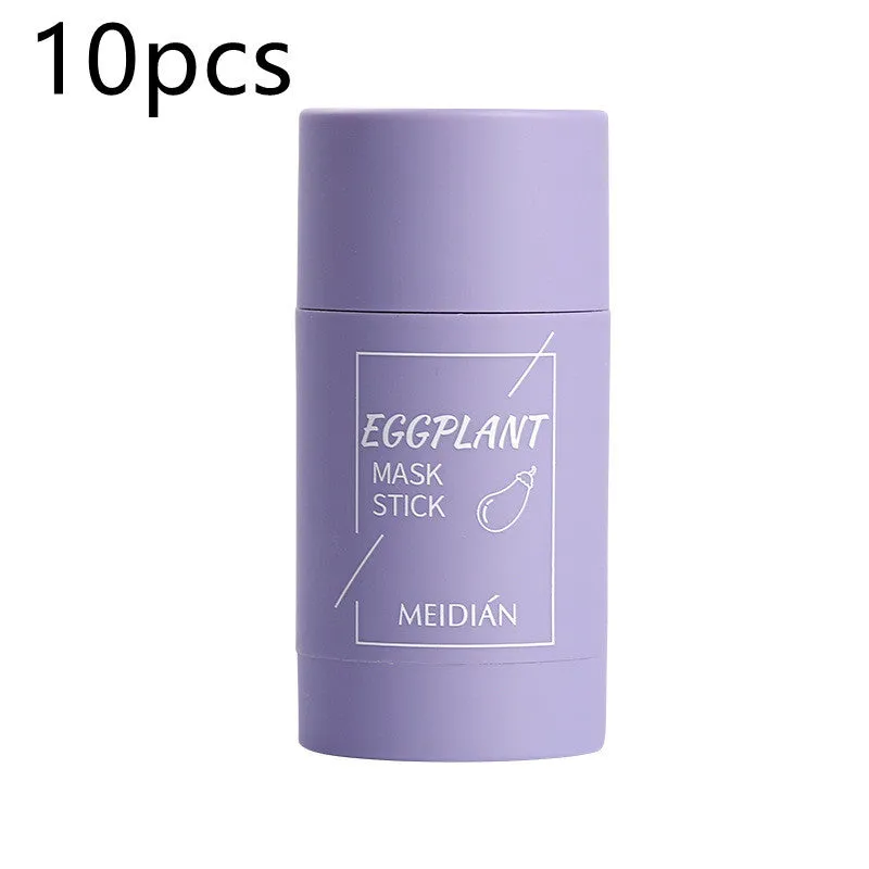 Solid mud mask stick in green colour for oil control and deep cleansing, 40g