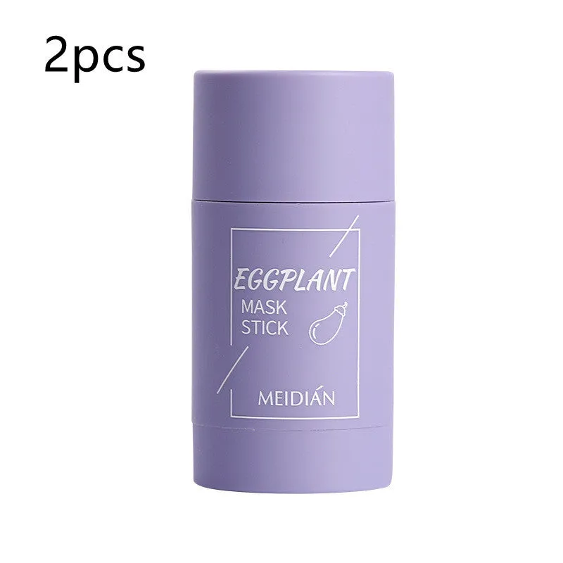 Solid mud mask stick in green colour for oil control and deep cleansing, 40g