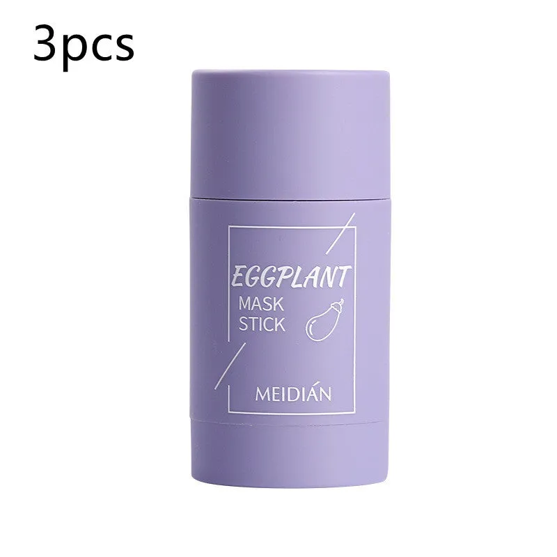 Solid mud mask stick in green colour for oil control and deep cleansing, 40g