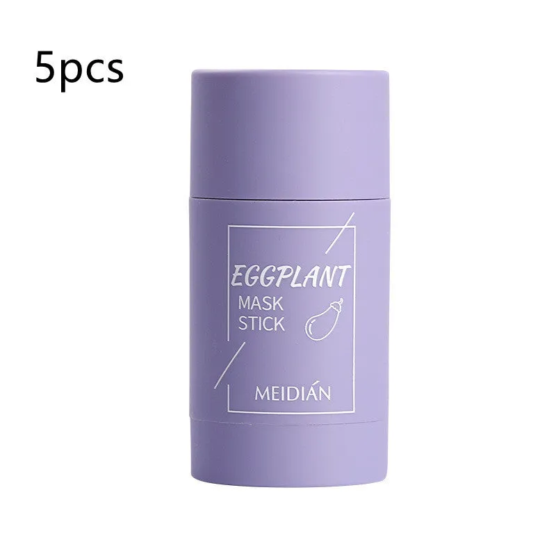 Solid mud mask stick in green colour for oil control and deep cleansing, 40g