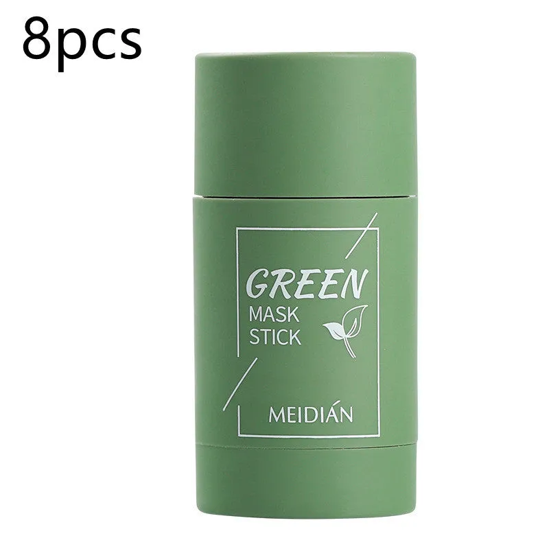 Solid mud mask stick in green colour for oil control and deep cleansing, 40g