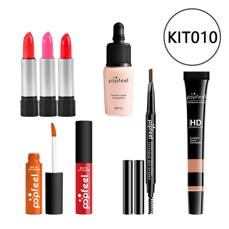 Combination makeup set with concealer, eyeliner, and eyebrow pencil in natural colour KIT011