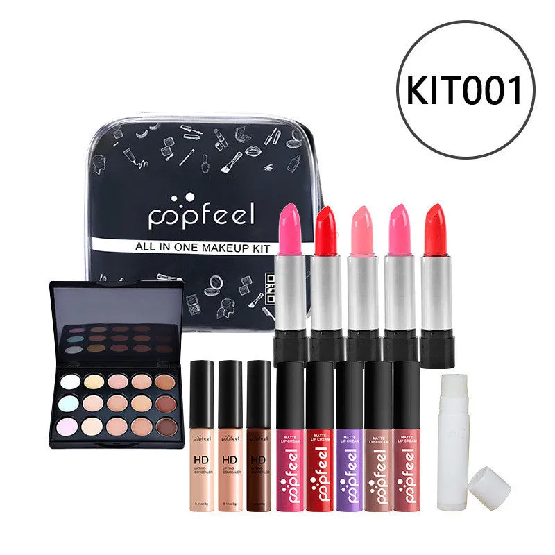 Combination makeup set with concealer, eyeliner, and eyebrow pencil in natural colour KIT011