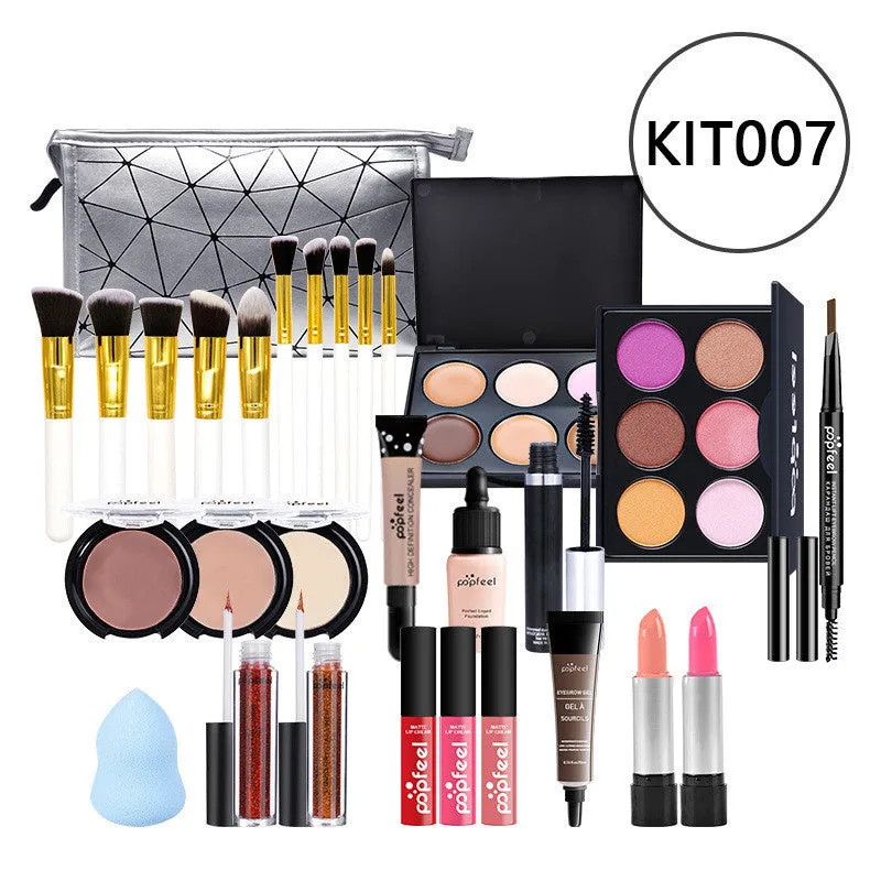 Combination makeup set with concealer, eyeliner, and eyebrow pencil in natural colour KIT011