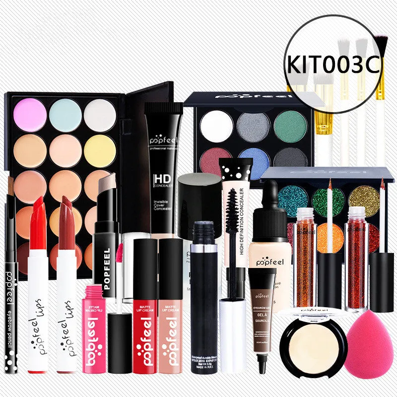 Combination makeup set with concealer, eyeliner, and eyebrow pencil in natural colour KIT011