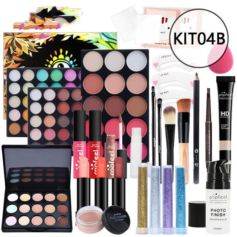 Combination makeup set with concealer, eyeliner, and eyebrow pencil in natural colour KIT011