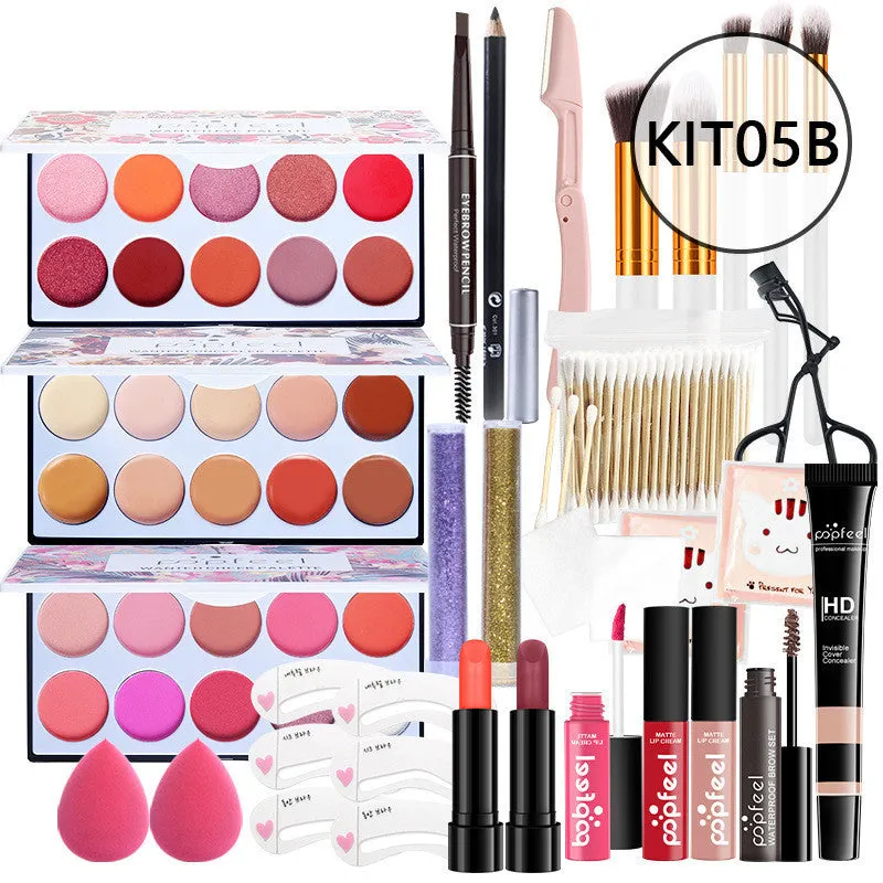 Combination makeup set with concealer, eyeliner, and eyebrow pencil in natural colour KIT011