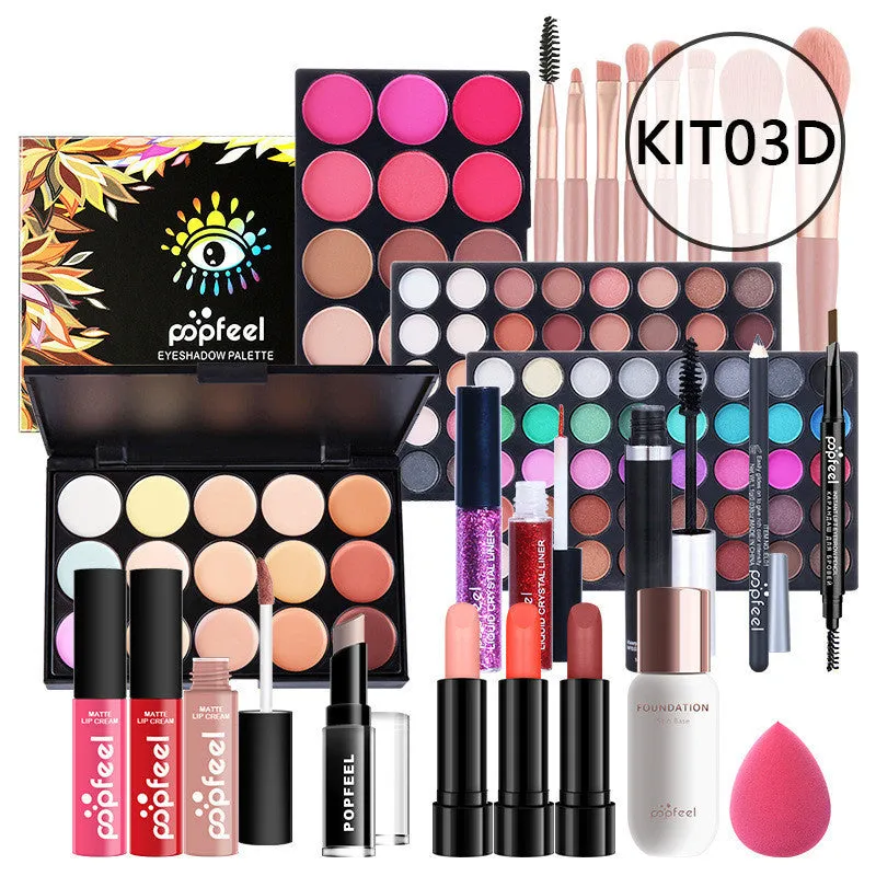 Combination makeup set with concealer, eyeliner, and eyebrow pencil in natural colour KIT011