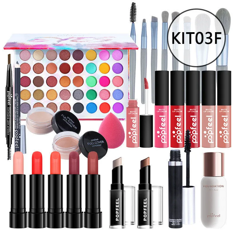 Combination makeup set with concealer, eyeliner, and eyebrow pencil in natural colour KIT011