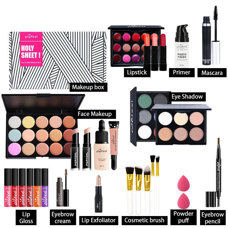 Combination makeup set with concealer, eyeliner, and eyebrow pencil in natural colour KIT011