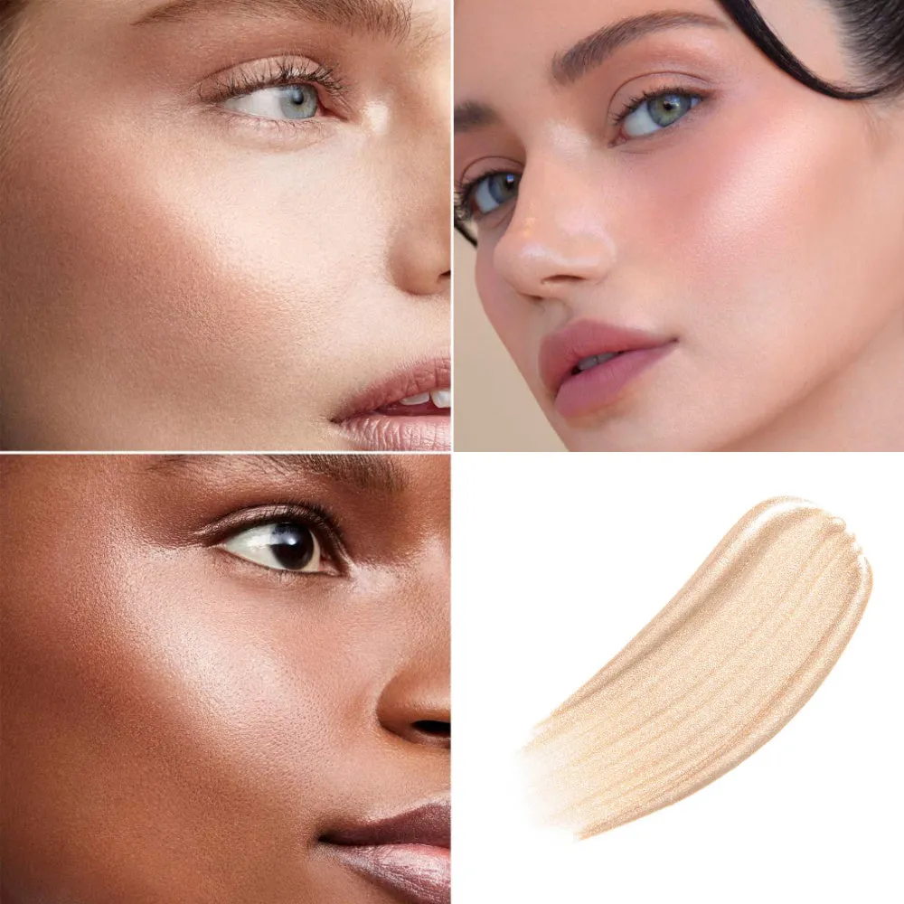 PHOFAY highlighter wand 15 ml liquid illuminator with twist-open sponge applicator silky shiny finish