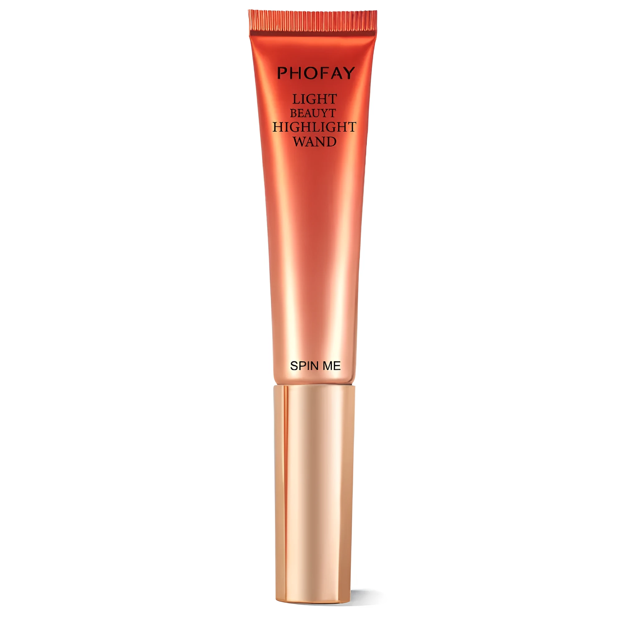 PHOFAY highlighter wand 15 ml liquid illuminator with twist-open sponge applicator silky shiny finish