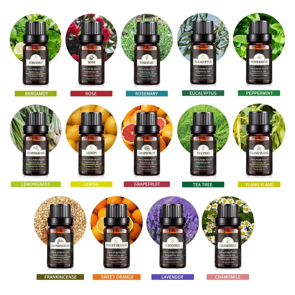 Six 10ml bottles of lavender essential oil set with pure plant aroma for general skin types
