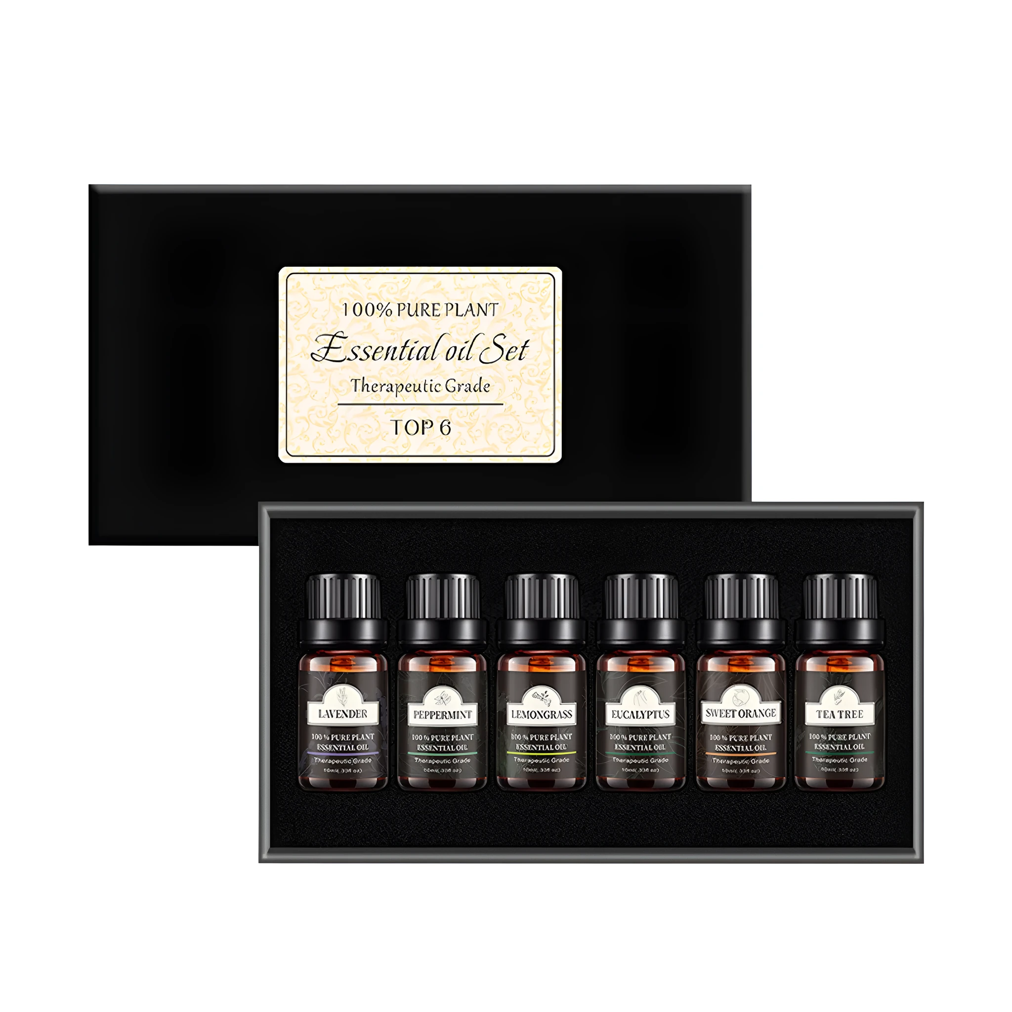 Six 10ml bottles of lavender essential oil set with pure plant aroma for general skin types