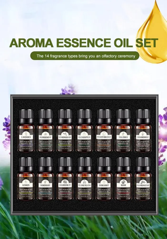 Six 10ml bottles of lavender essential oil set with pure plant aroma for general skin types