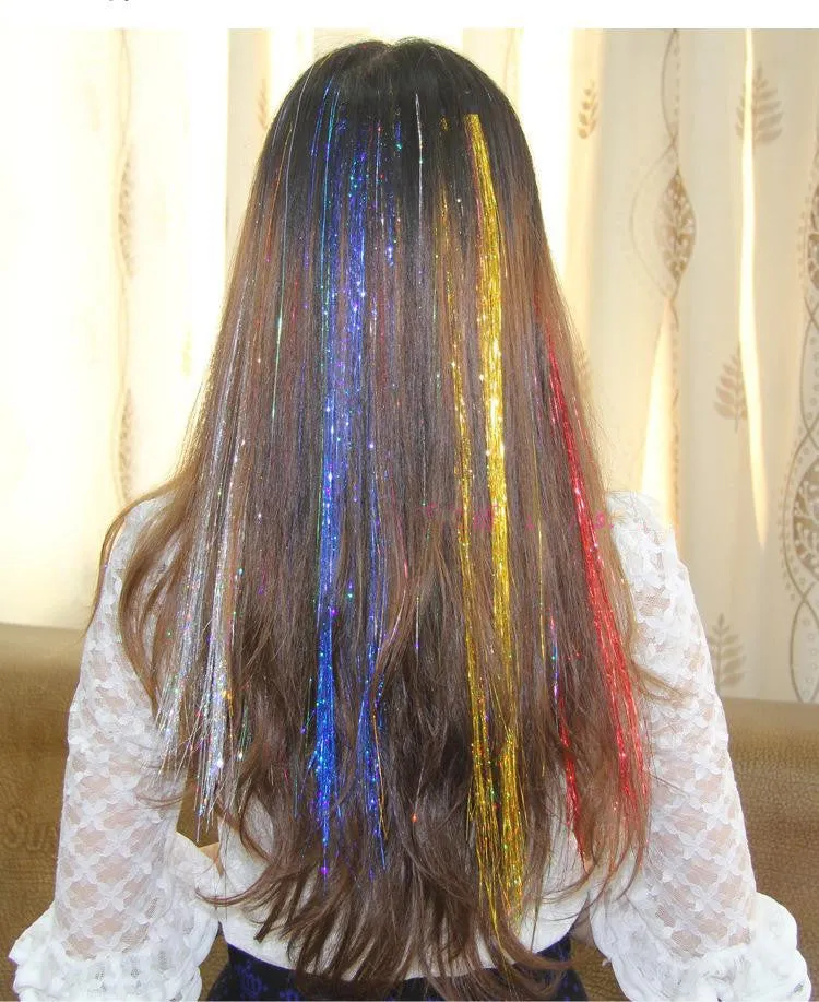 Laser hair colour hair extension clip in high temperature wire in red colour on white background