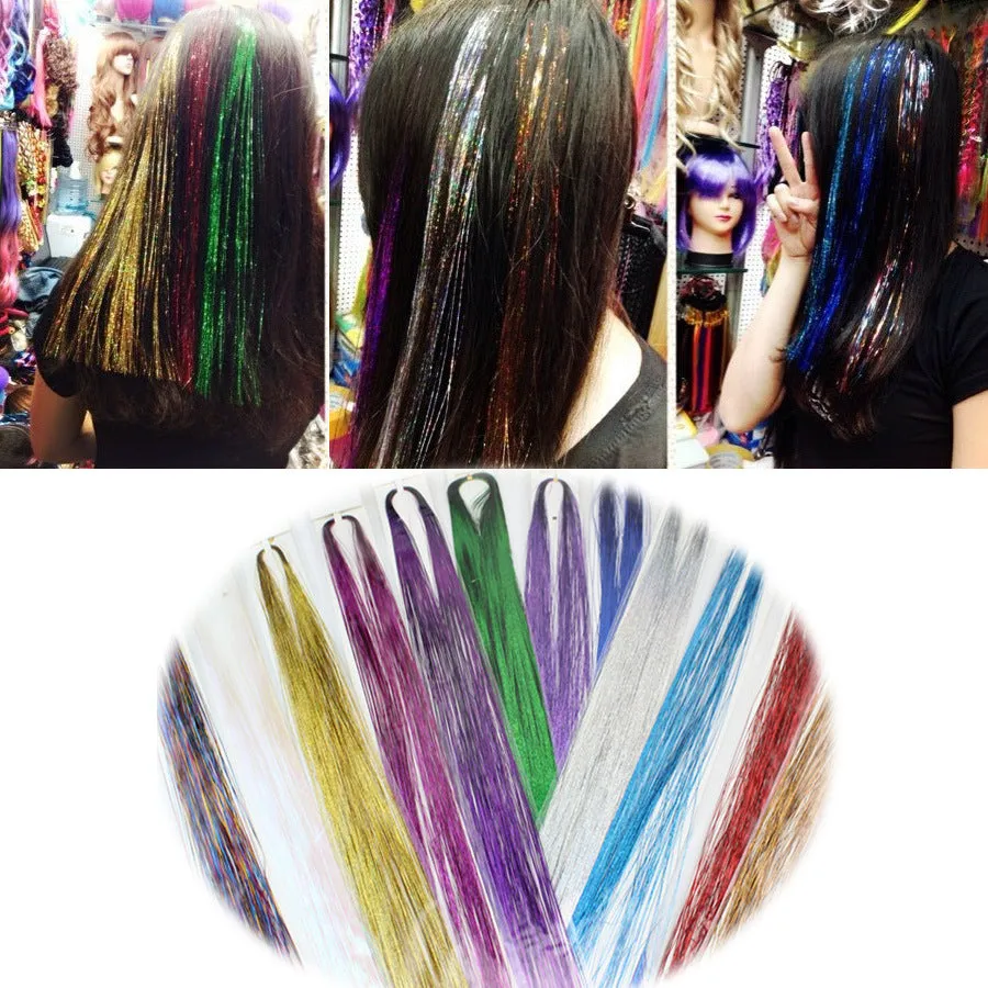Laser hair colour hair extension clip in high temperature wire in red colour on white background