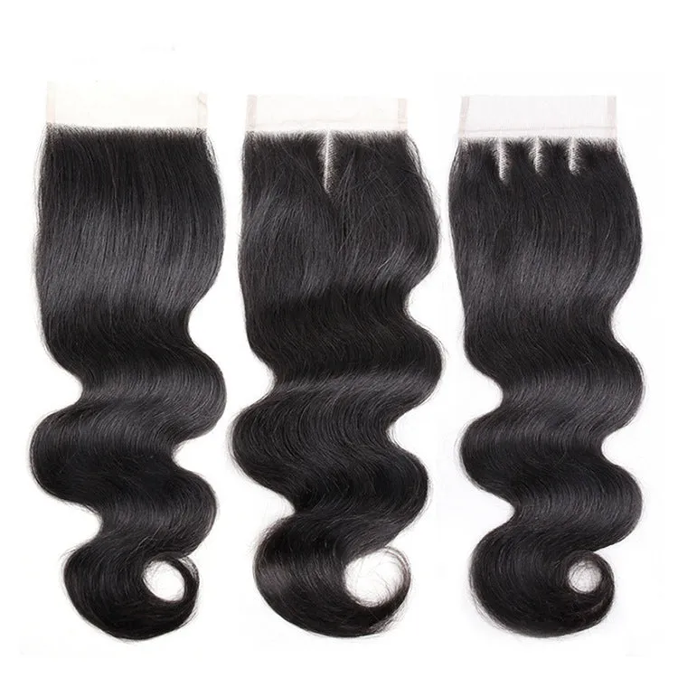 Brazilian human hair bundles with closure in straight texture ombre colour 10 inch and 8 inch lengths