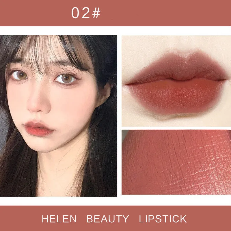 Moisturizing lipstick small tube in Guochao style with jojoba oil and vitamins, available in six shades
