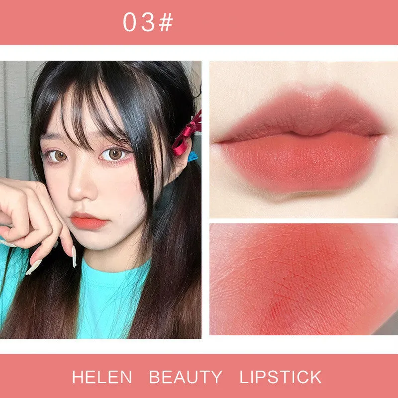 Moisturizing lipstick small tube in Guochao style with jojoba oil and vitamins, available in six shades