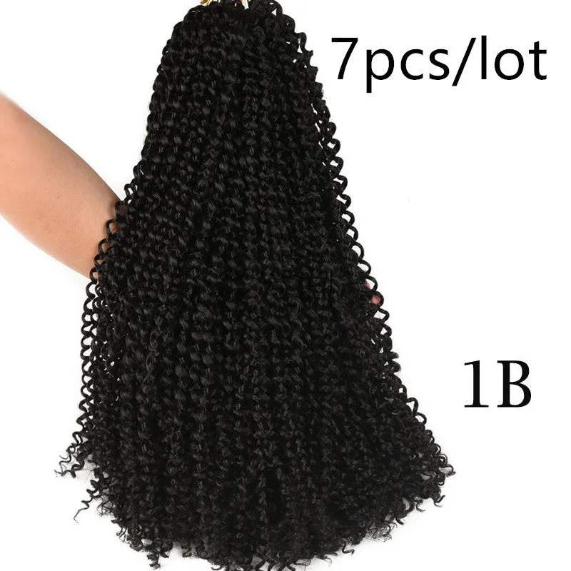 Passion twist crochet braids 18 inch high temperature wire synthetic hair extension spring twist style black colour