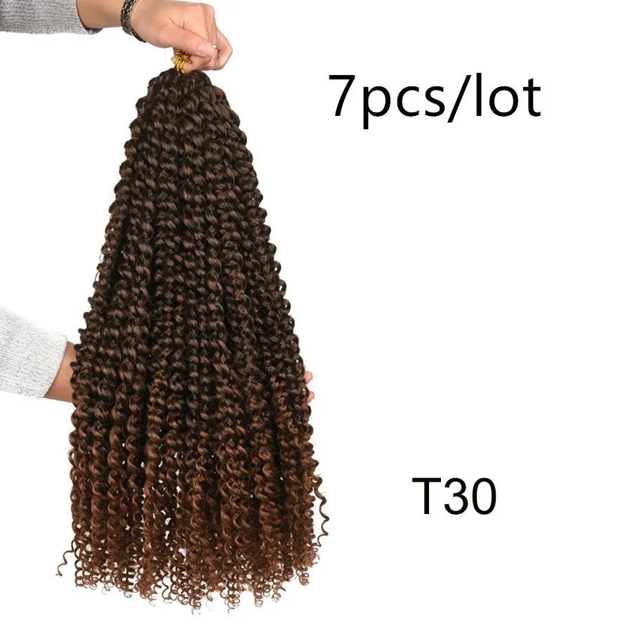 Passion twist crochet braids 18 inch high temperature wire synthetic hair extension spring twist style black colour