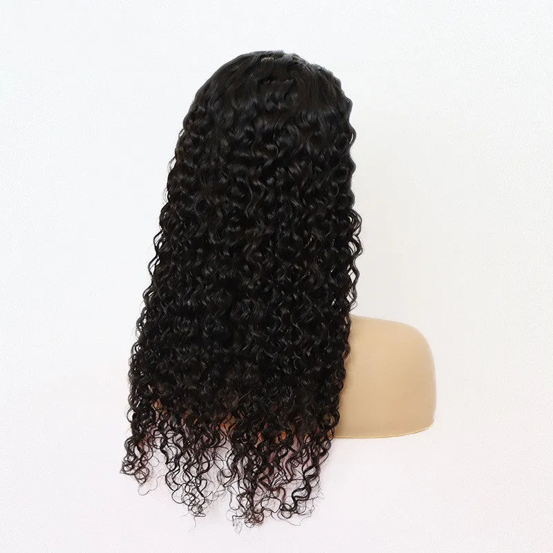 Brazilian Water Wave Headband Human Hair Wig for Ladies Medium Long Hair 8-18 Inch Lengths Can Be Dyed Any Skin Colour Photo Colour Natural Look