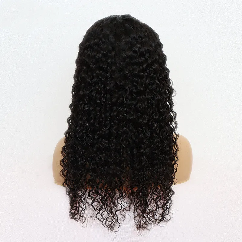 Brazilian Water Wave Headband Human Hair Wig for Ladies Medium Long Hair 8-18 Inch Lengths Can Be Dyed Any Skin Colour Photo Colour Natural Look