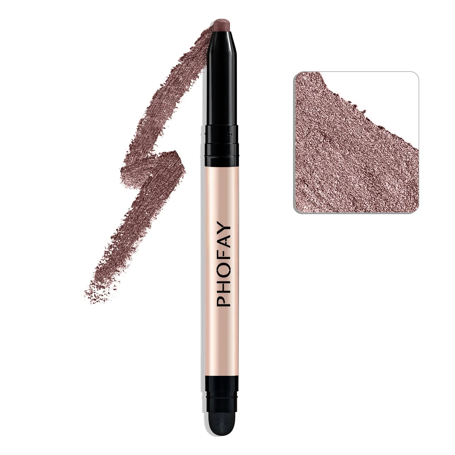 PHOFAY Eyeshadow Stick 0.6g waterproof cream eyeshadow with built-in smudger in multiple colour options