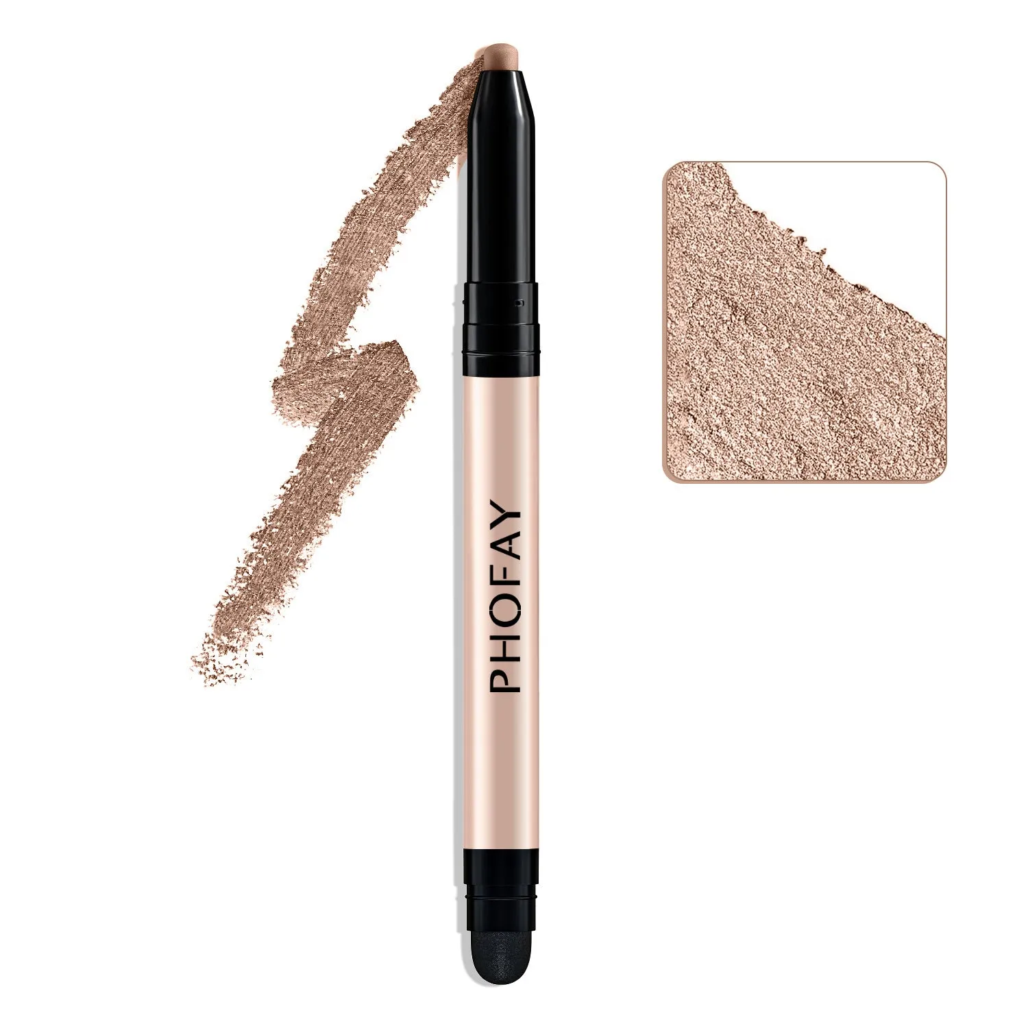 PHOFAY Eyeshadow Stick 0.6g waterproof cream eyeshadow with built-in smudger in multiple colour options