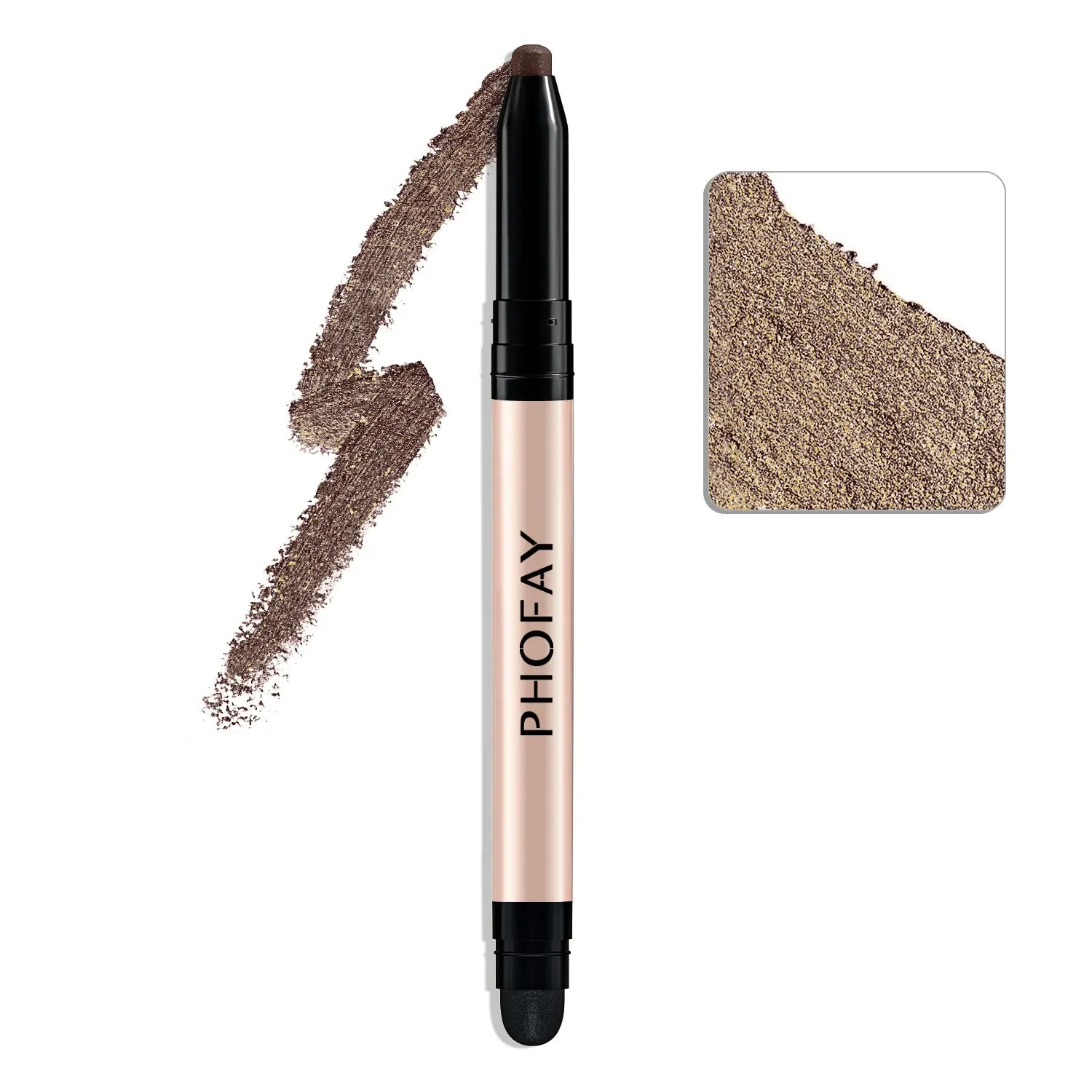 PHOFAY Eyeshadow Stick 0.6g waterproof cream eyeshadow with built-in smudger in multiple colour options