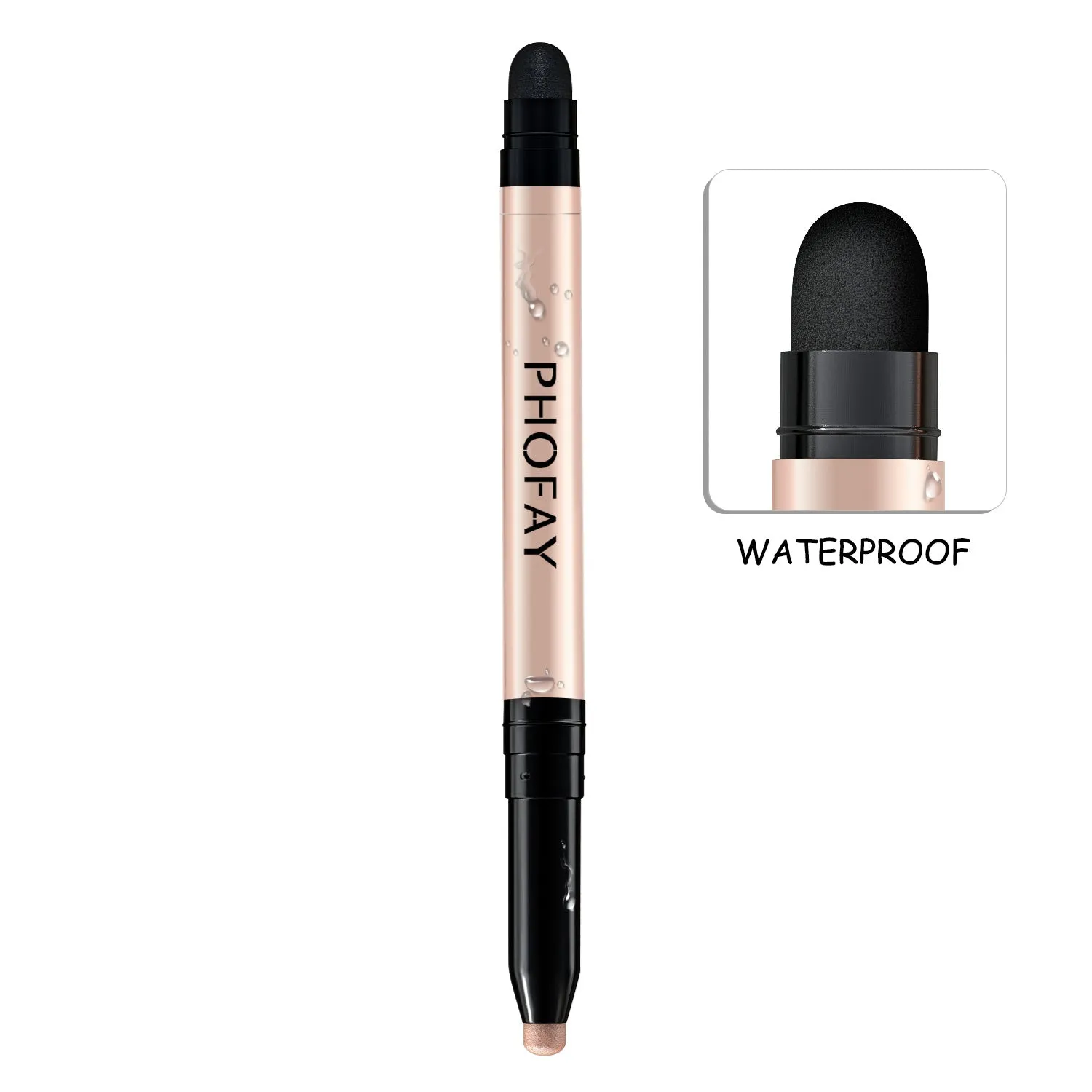 PHOFAY Eyeshadow Stick 0.6g waterproof cream eyeshadow with built-in smudger in multiple colour options