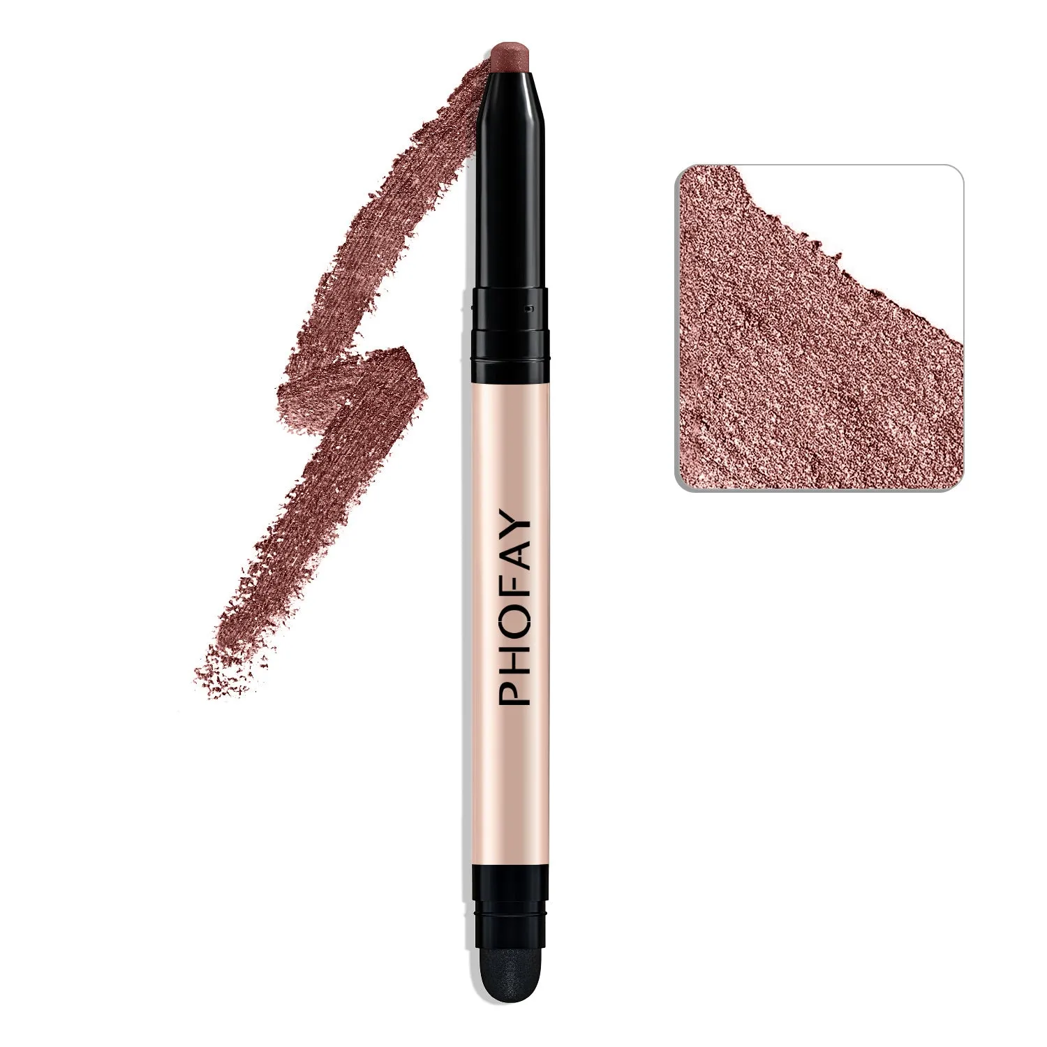 PHOFAY Eyeshadow Stick 0.6g waterproof cream eyeshadow with built-in smudger in multiple colour options