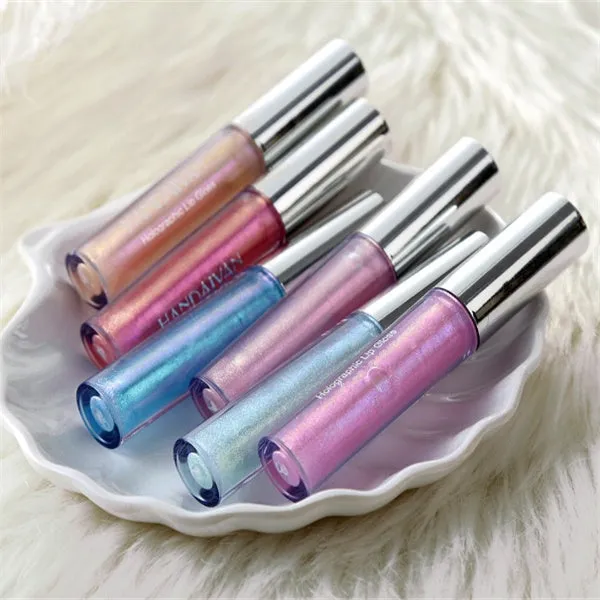 Polarized lip gloss in multiple shades with high-shine finish and wand applicator