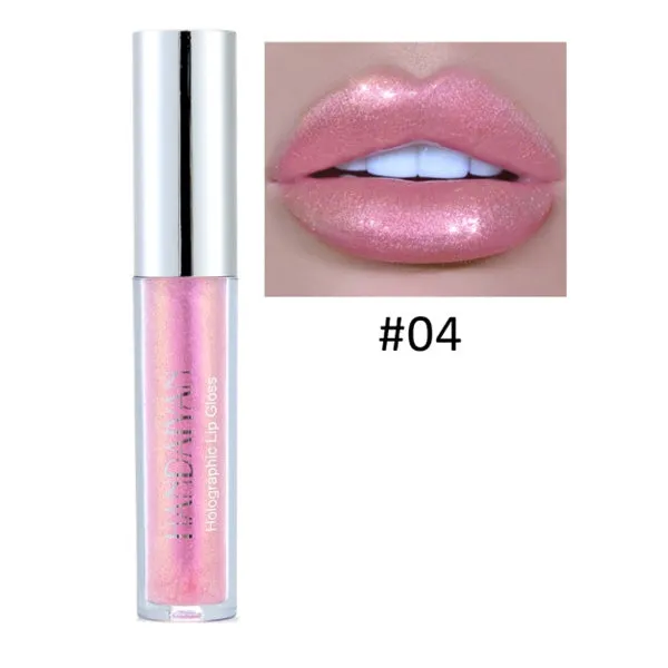 Polarized lip gloss in multiple shades with high-shine finish and wand applicator