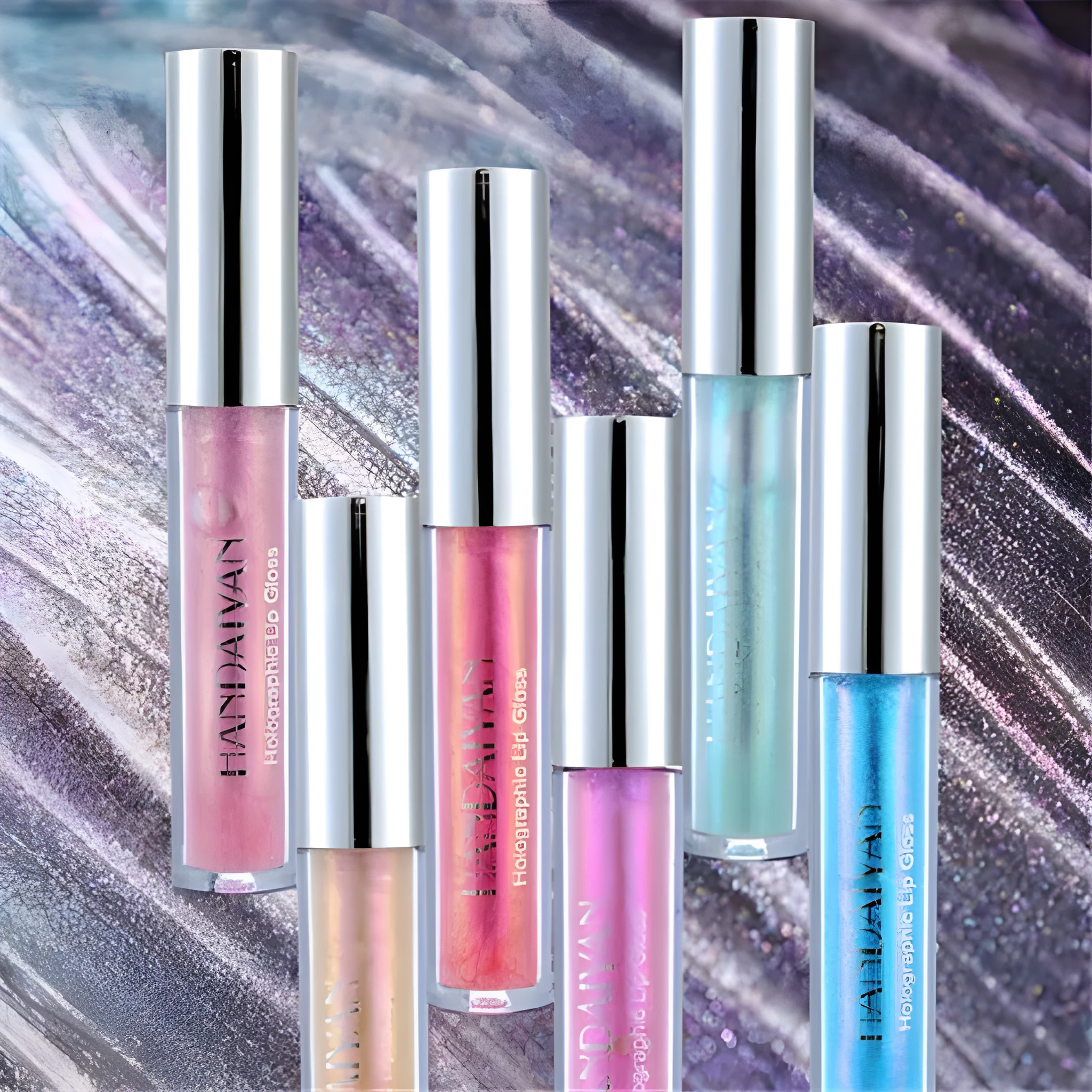 Polarized lip gloss in multiple shades with high-shine finish and wand applicator