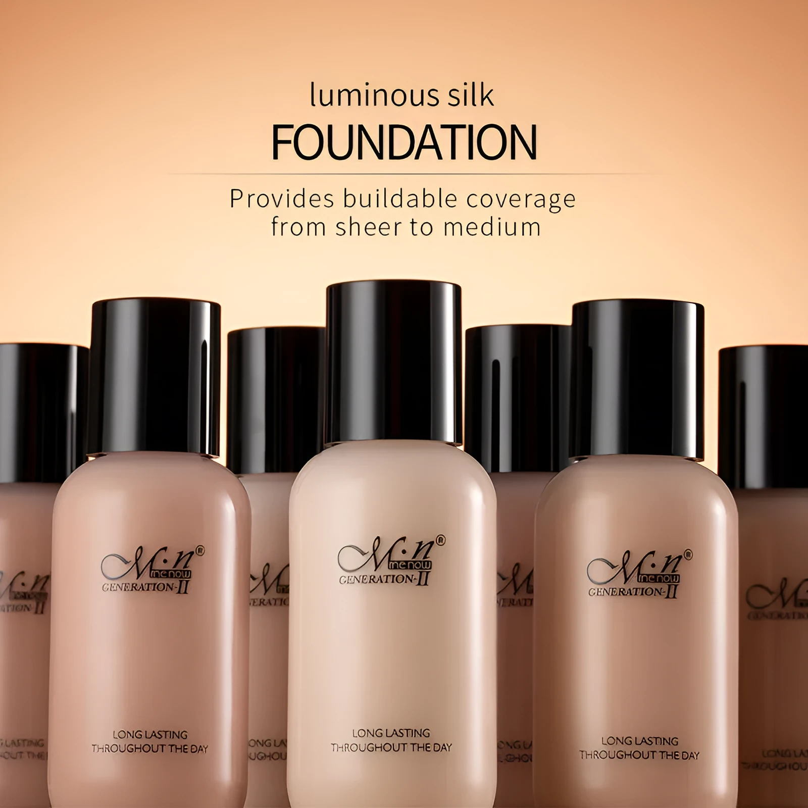 Dual-use waterproof liquid foundation with buildable coverage for face and body