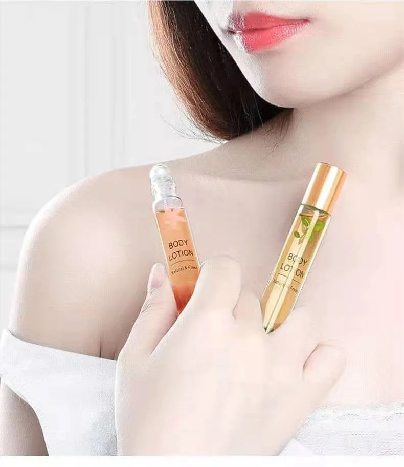 Mengxilan deodorant roll-on 12ml antiperspirant in green and pink, portable size with ball applicator