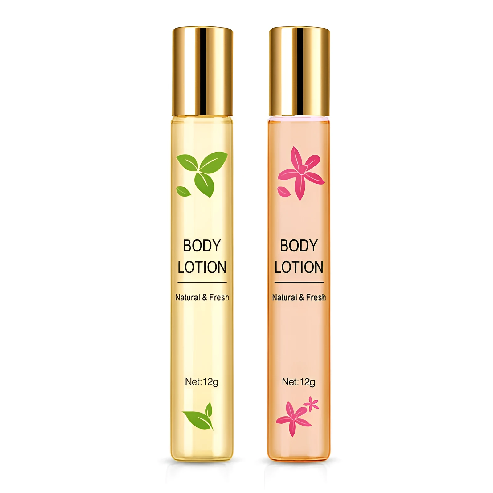 Mengxilan deodorant roll-on 12ml antiperspirant in green and pink, portable size with ball applicator