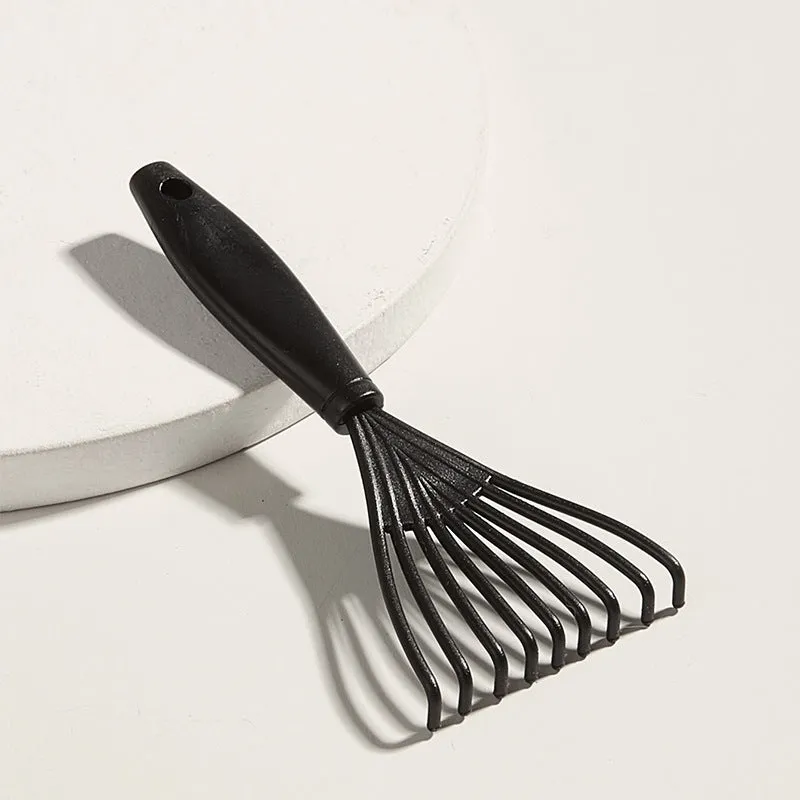 18cm plastic hair comb detangling anti-knot styling tool in black colour