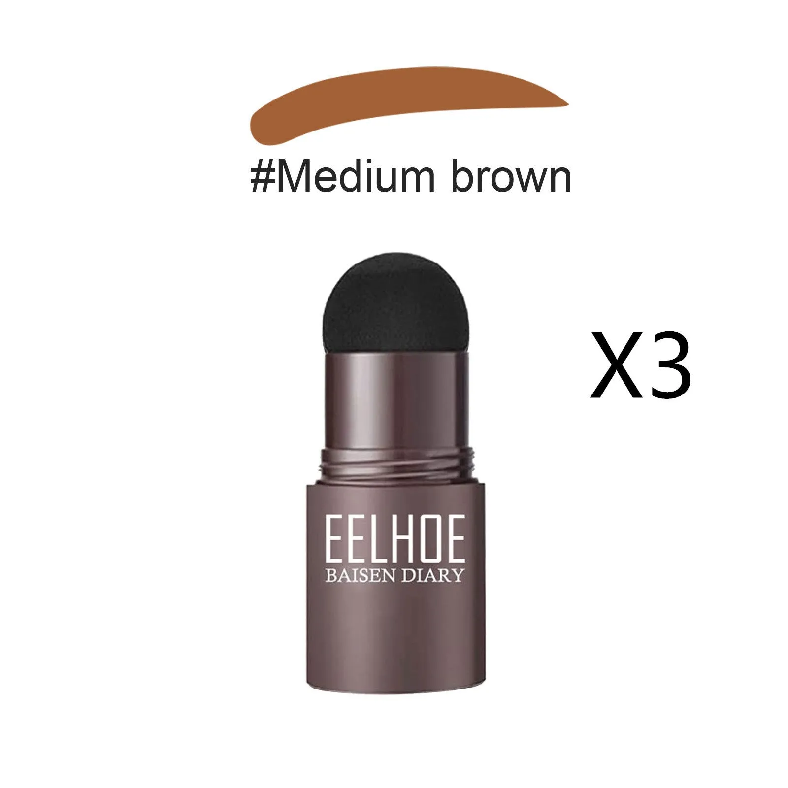Eyebrow mold set with dark brown stencil and makeup powder on a beauty tool