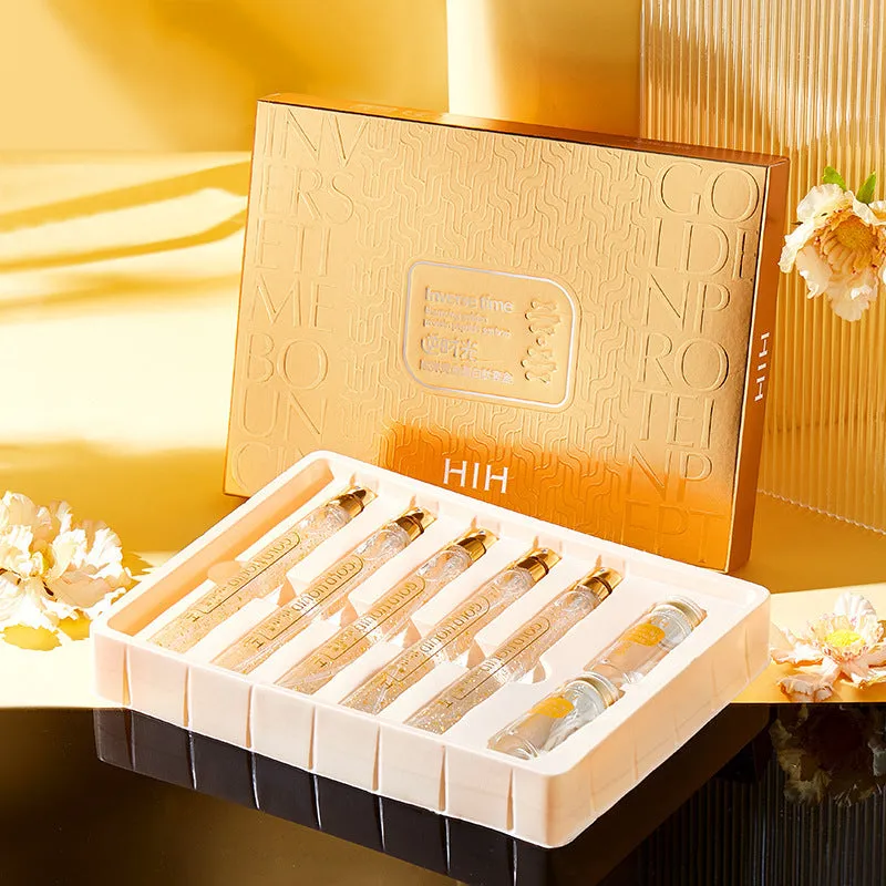 Gold Protein Peptide Kit with 15ml essence vials and 20-stick bottles on a white background